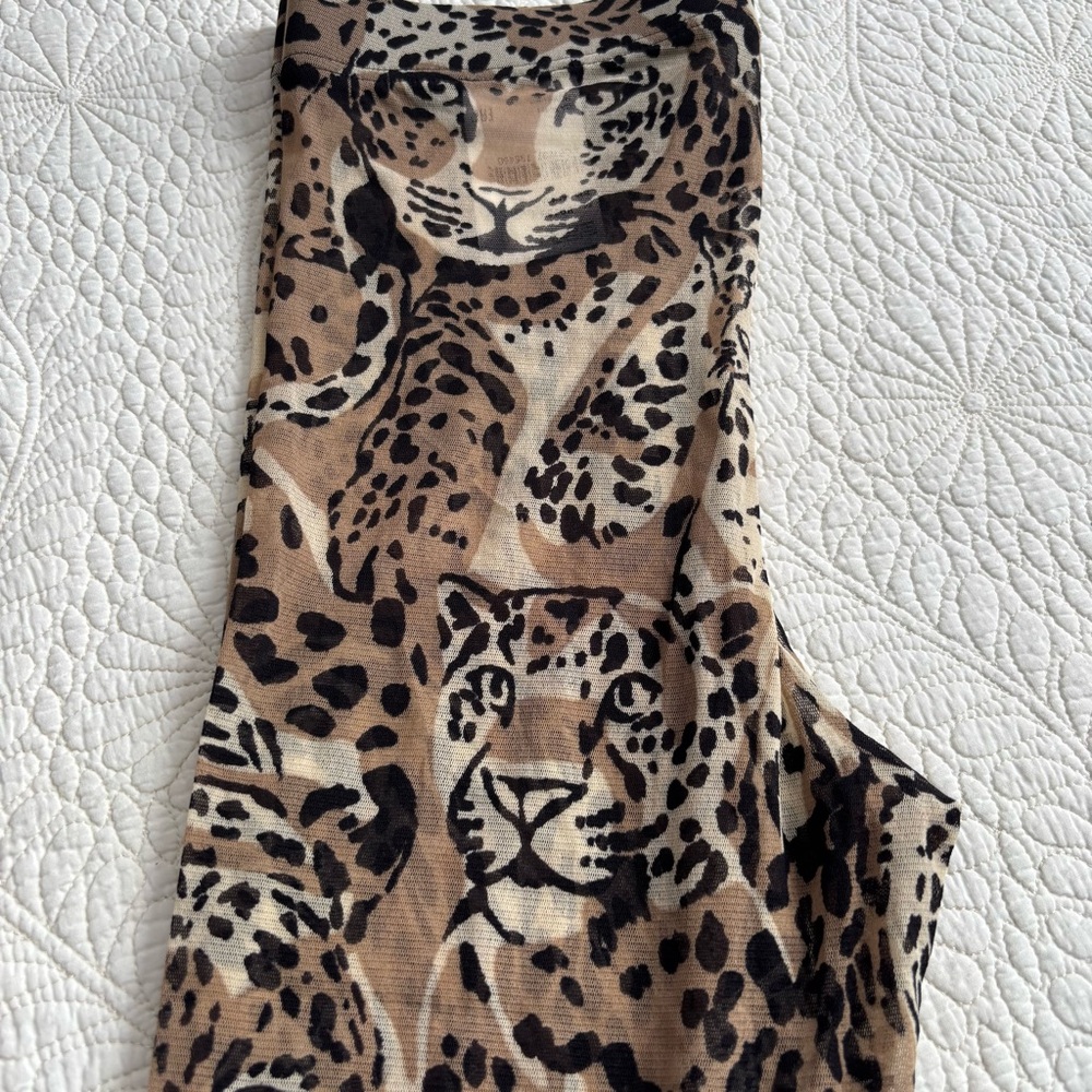 MARC CAIN Leopard Print Sheer Leggings NWOT - Picture 5 of 12